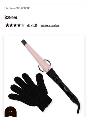 🩷✨️Pink Ceramic Curling Wand with Heat-Resistant Grip